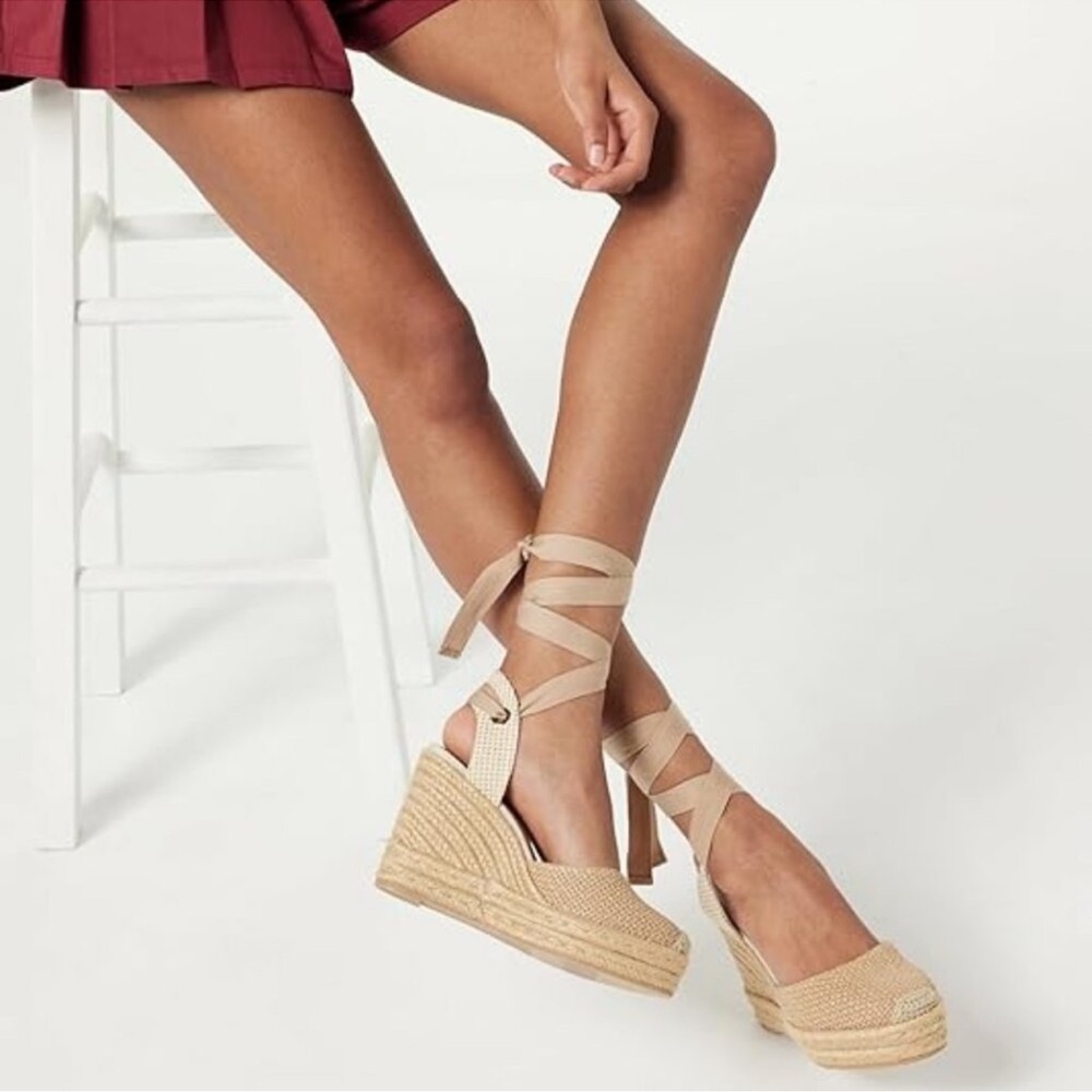 The Drop Women's Zuki Wedge Espadrille Sandals Tan Size 8 - Picture 2 of 14